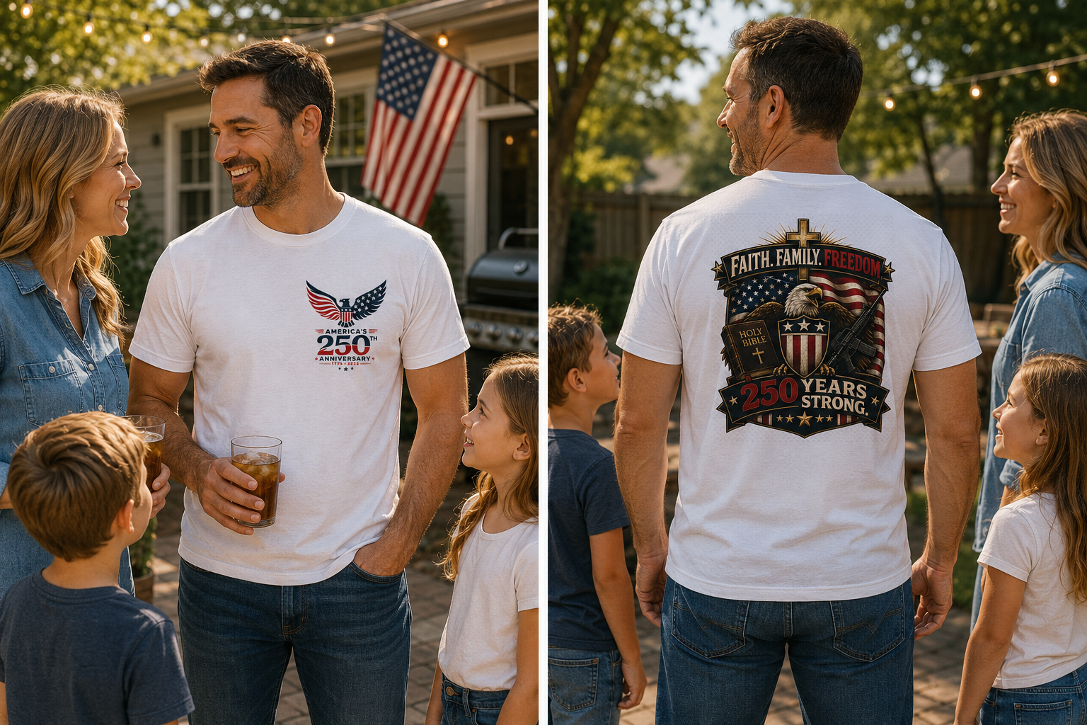 Faith. Family. Freedom. America 250 Tee